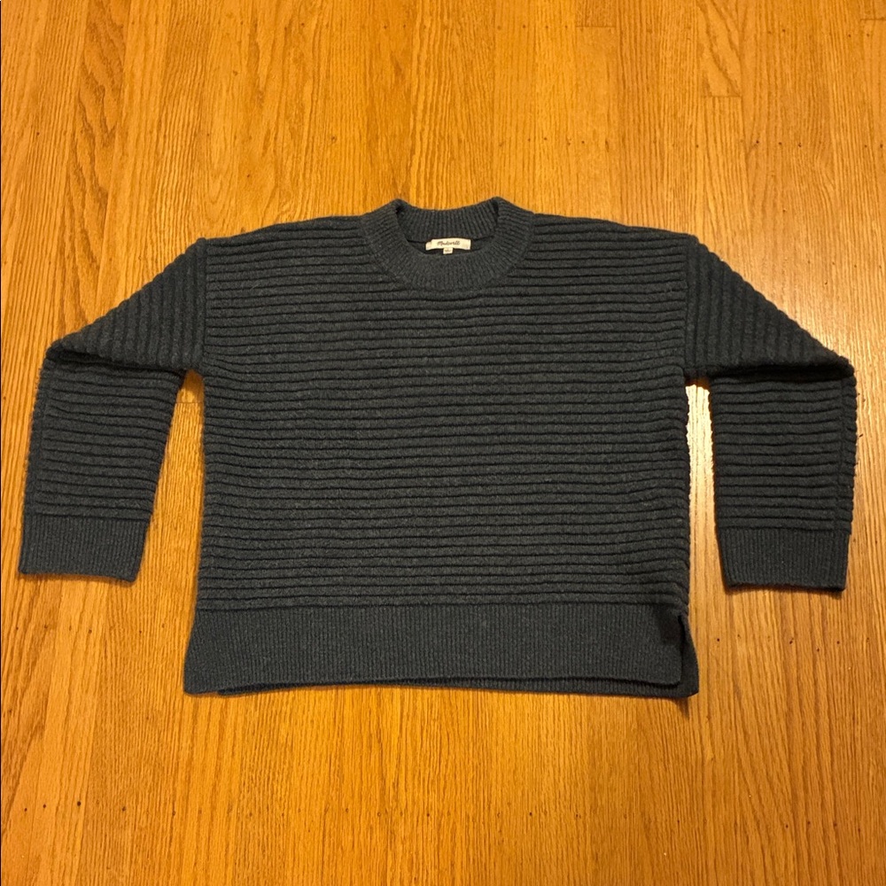 Madewell Women’s Ribbed Knit Sweater - Blue Grey